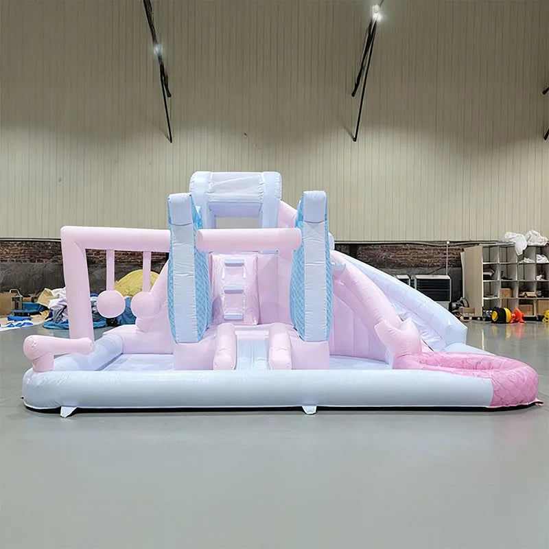 Pink Princess Inflatable Outdoor Water Slide & Splash Pool