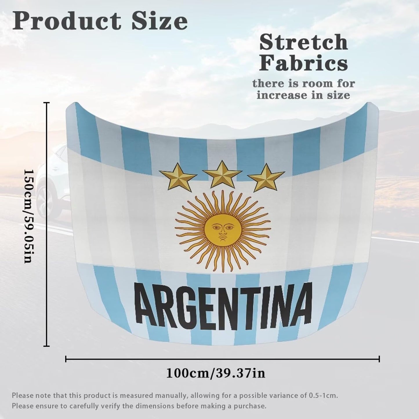 Argentina Flag Car Hood Cover