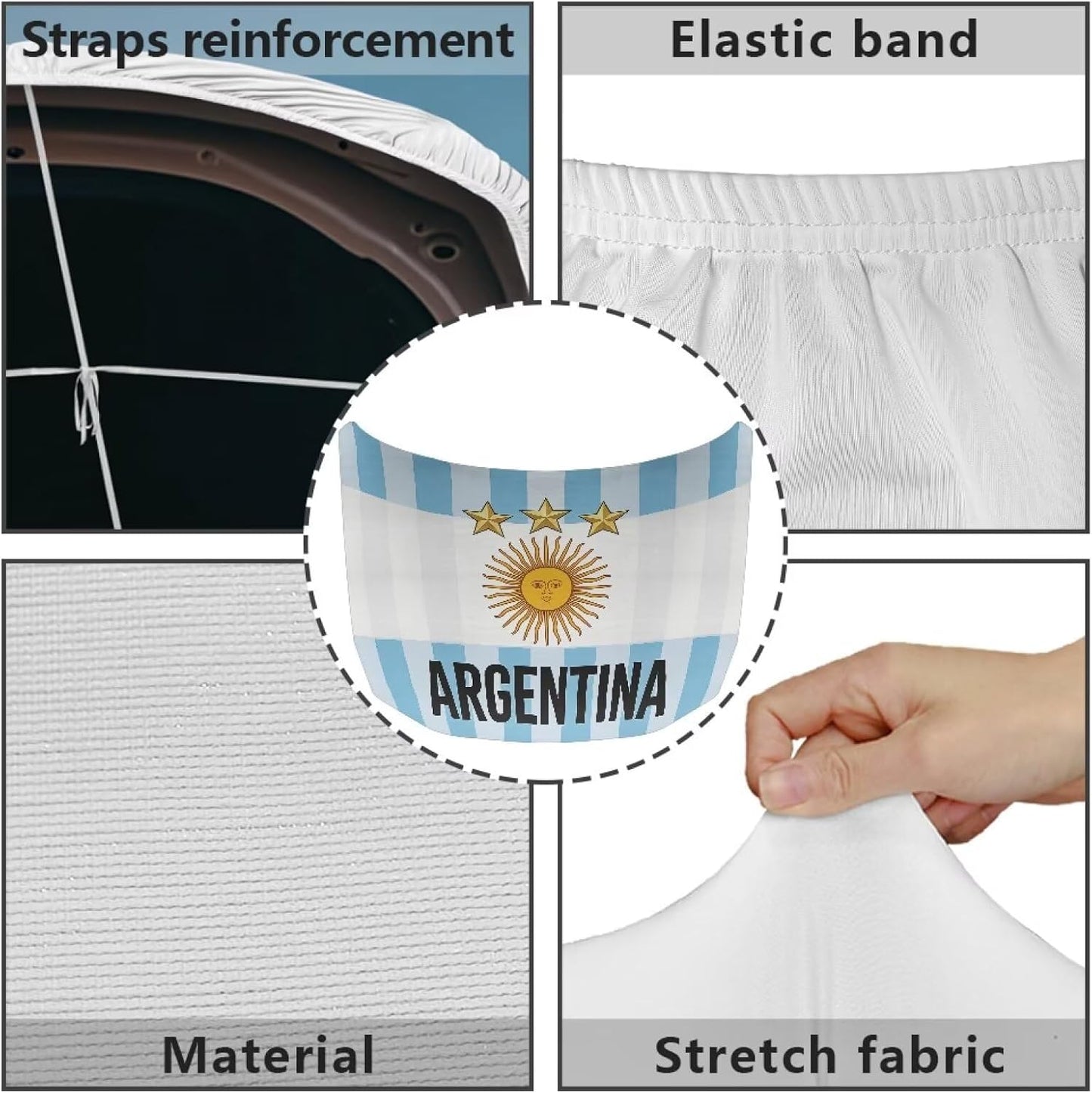 Argentina Flag Car Hood Cover