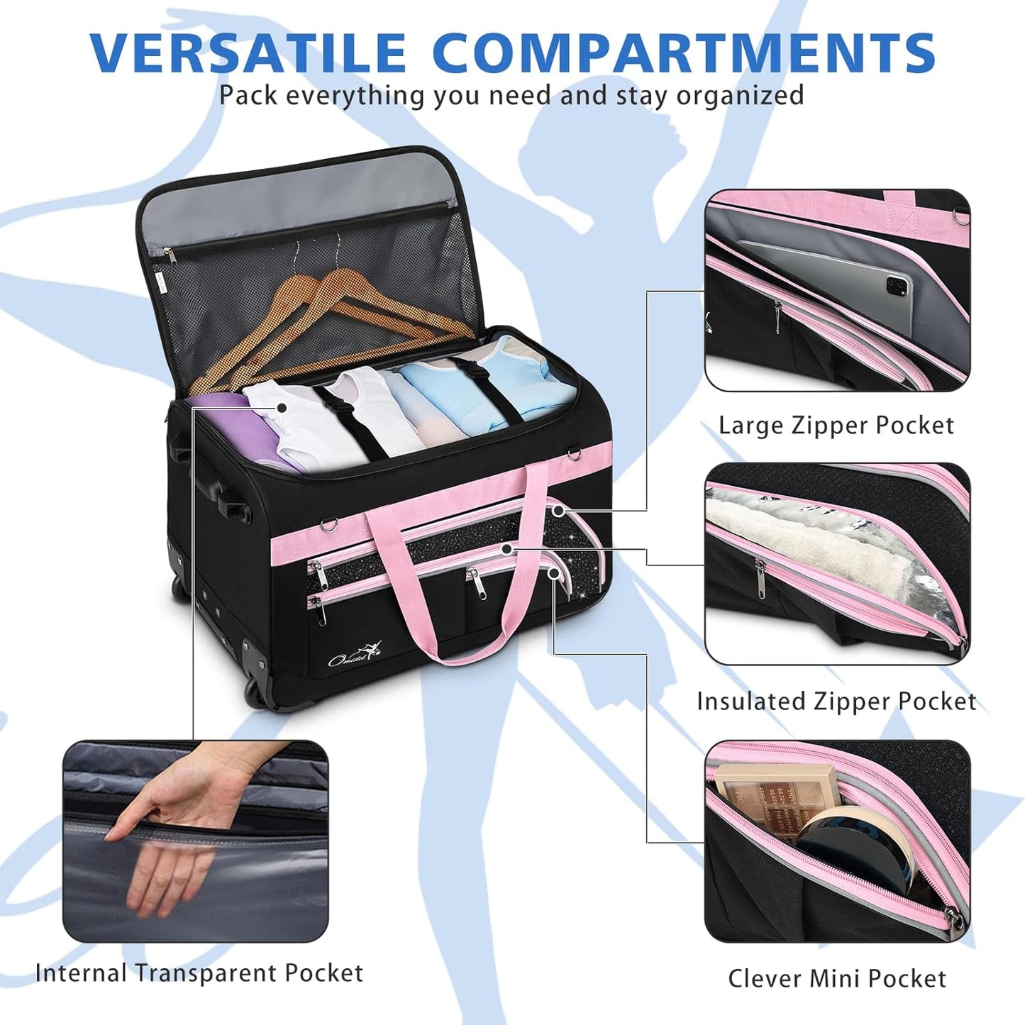Dance Suitcase with Garment Rack