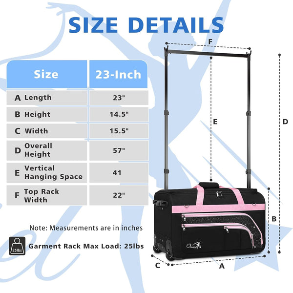 Dance Suitcase with Garment Rack