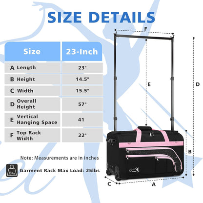 Dance Suitcase with Garment Rack
