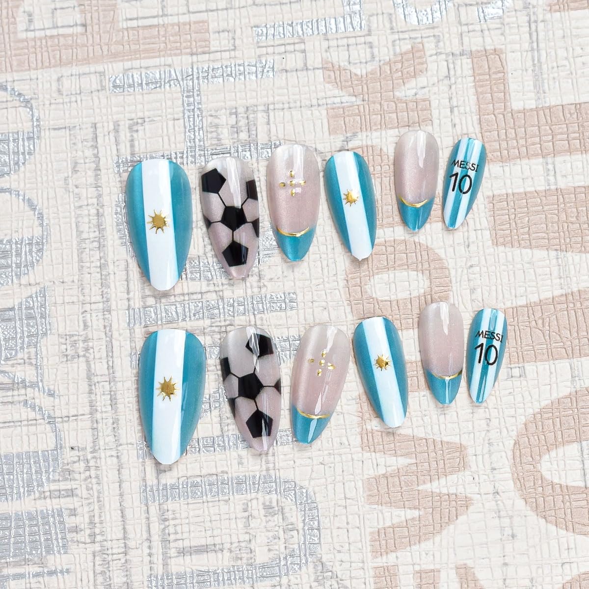 Argentina Soccer Nail Art Kit
