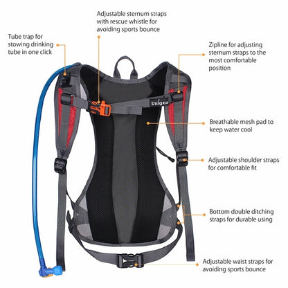 Hydration Pack with 2L Water Bladder – 70 oz Backpack