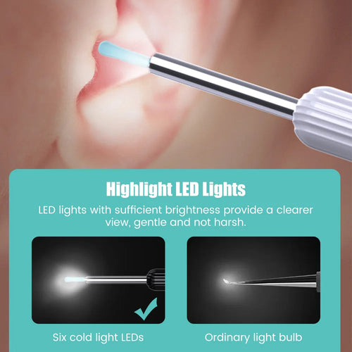 Smart Visual Earpick Ear Wax Removal Tool Endoscope Spoon 1296P HD Ear