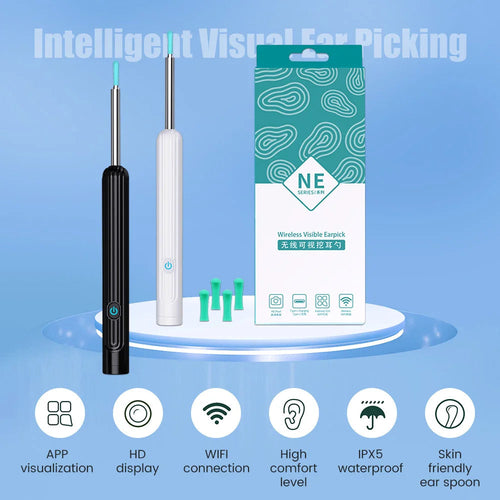 Smart Visual Earpick Ear Wax Removal Tool Endoscope Spoon 1296P HD Ear