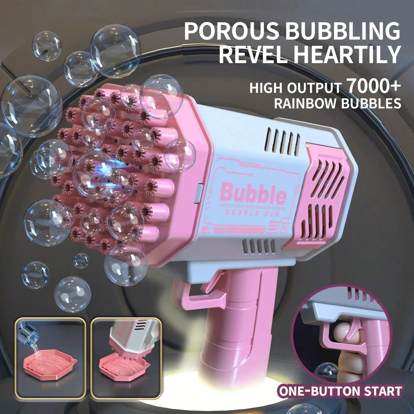 Electric Bubble Gun Launcher for Kids
