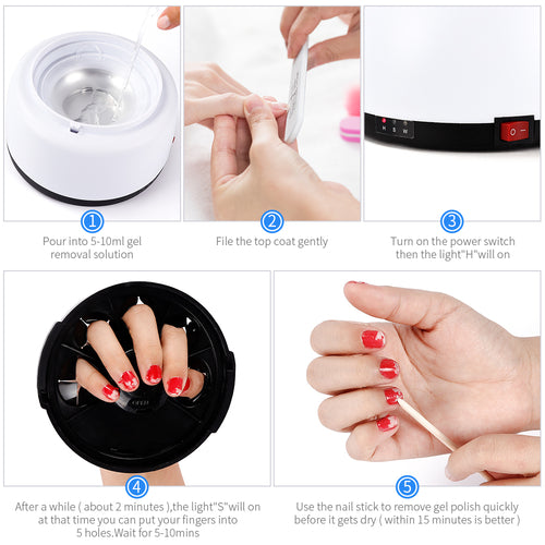 Electric Steam Nail Gel Polish Remover Machine